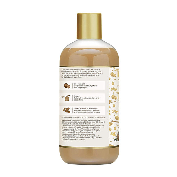 AFRICAN PRIDE – Moisture Miracle Honey, Chocolate & Coconut Oil Conditioner (354ml) Condicionador de Mel, Chocolate e Óleo de Coco