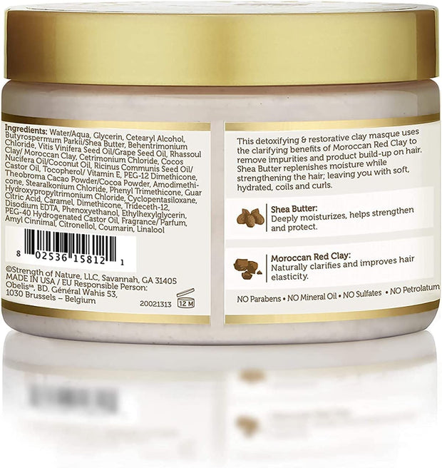 AFRICAN PRIDE – Moisture Miracle Morrocan Clay and Shea Butter Heat Activated Masque (340g) Máscara de Argila e Manteiga de Karité para Activação de Calor