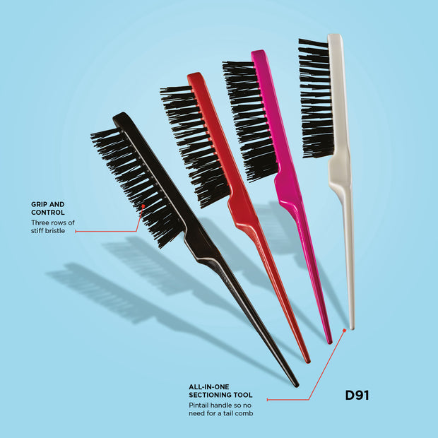 DENMAN D91 Dress Out Brush Red - Escova para Penteados Vermelha