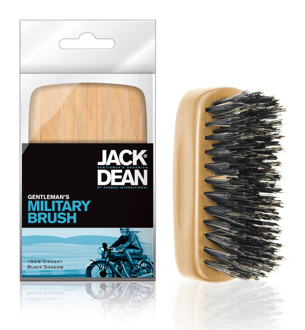 DENMAN Jack Dean Military Brush - Escova de Madeira Clara (Modelo Militar)