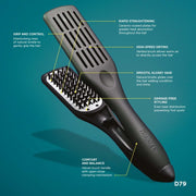 DENMAN D79 Ceramic Straightening Brush - Escova D79 para Alisamento